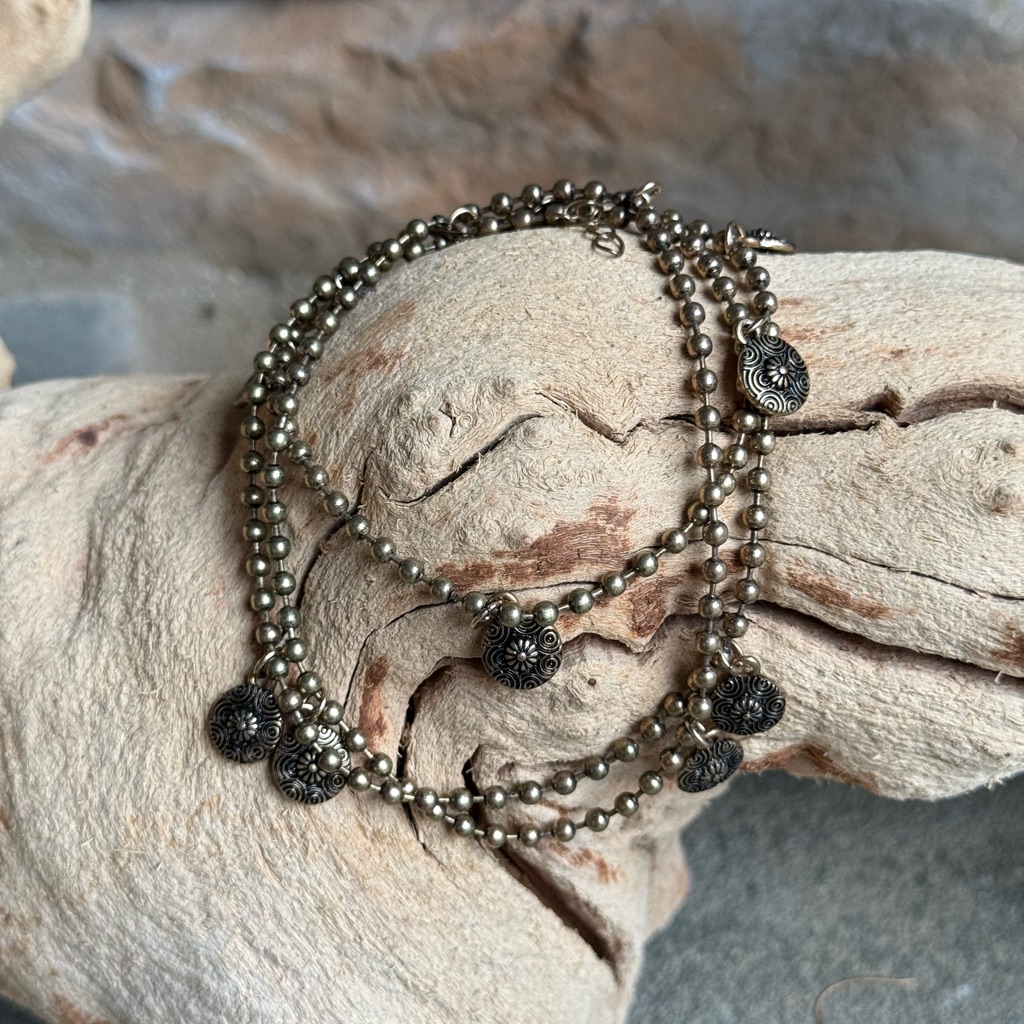 Newfree People-Elegant Bronze Beaded Anklet 38$
